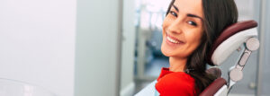 woman sitting in dental chair
